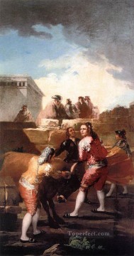 フランシスコ・ゴヤ Painting - 若き雄牛との戦い フランシスコ・デ・ゴヤ